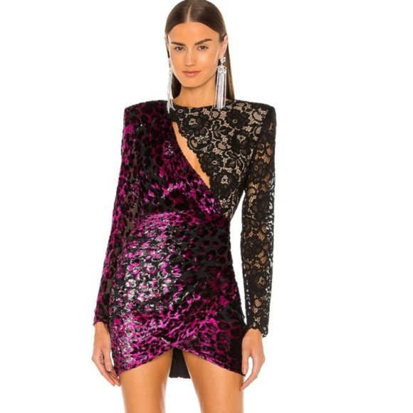 DUNDAS x REVOLVE Courtney Mini Dress in Hot Pink NWOT Size Small - Picture 1 of 6